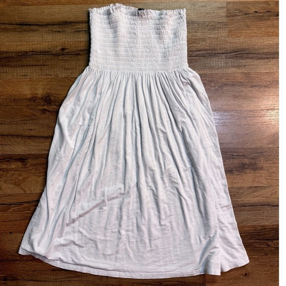 Suzy Collection Dresses & Skirts - Suzy‎ Collection Tube Dress White Smocked Strapless Coastal Boho Summer Mini Y2K